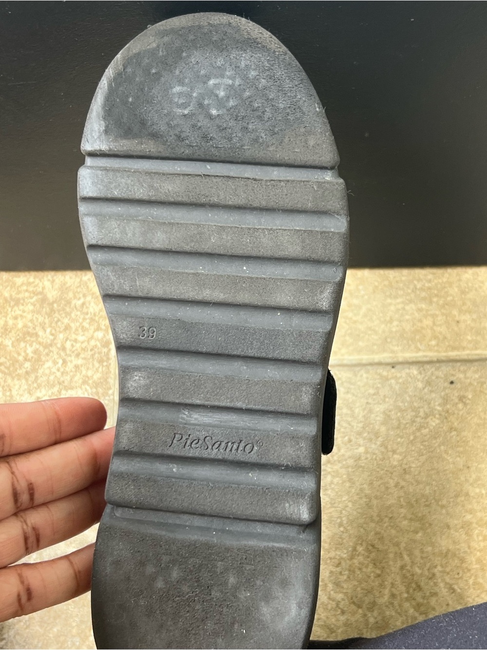 Black Women's Slip-On Sneaker with Hook Closure - Picture 7 of 13